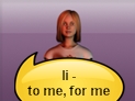 screenshot of lo (to him, for him)