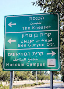 Jerusalem Directional Sign