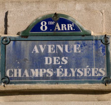 Champs Elysees Sign Champs Elysees Sign
