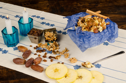 charoset on a seder table for passover