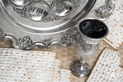 an Elijah cup at the seder table
