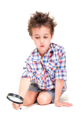 a kid exploring