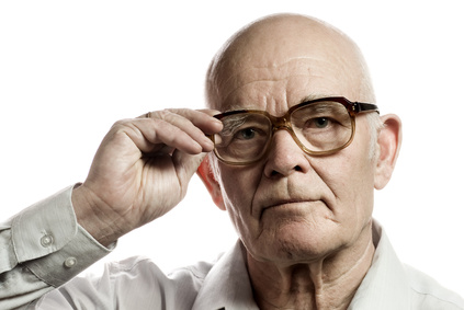an older man wearing glasses