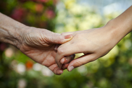 holding hands