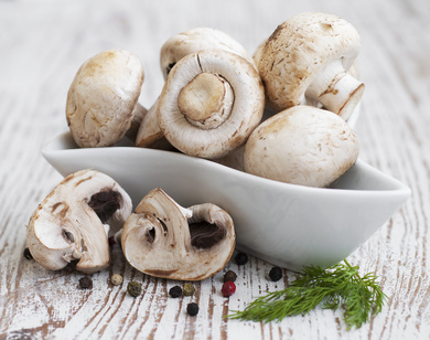 a bowl of mushrooms