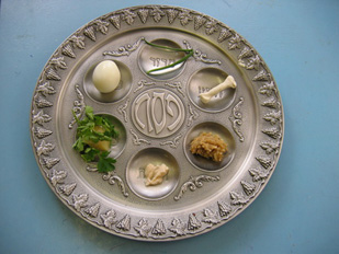 a Passover seder plate