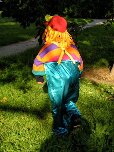 Clown costume for Purim - back