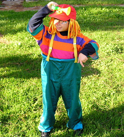 Clown costume for Purim - front