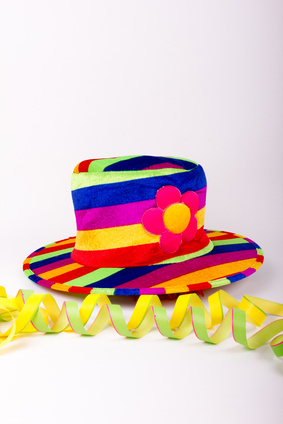 a colorful hat